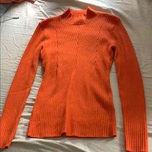 Vibrant Orange Turtleneck Sweater